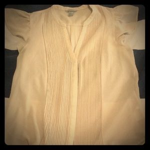 H&M dsty rose sheer btrfly shortsleeved top sz 14