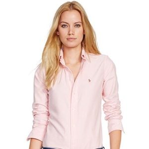 Ralph Lauren Pink and White Striped Button Down 6