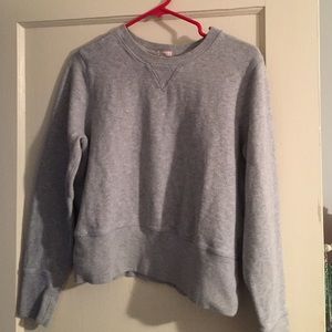 Gray crew neck sweatshirt
