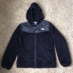 North Face Jacket with hood. Girls Large.