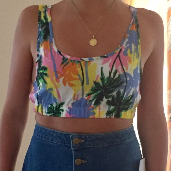 LF Floral crop top/bandeau festival worthy!