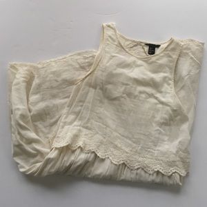 H&M size 4 ivory dress with cutout back