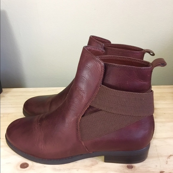 Ralph Lauren women's red ankle Moto boot