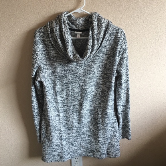 Grey/White cowl neck sweater