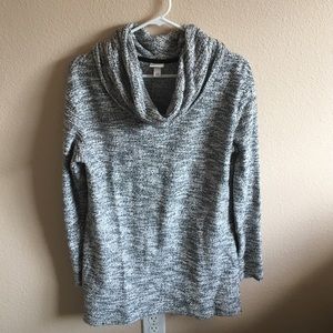Grey/White cowl neck sweater