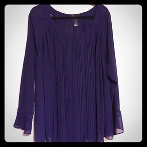 Deep Purple Silky Blouse. Lane Bryant. Plus size.