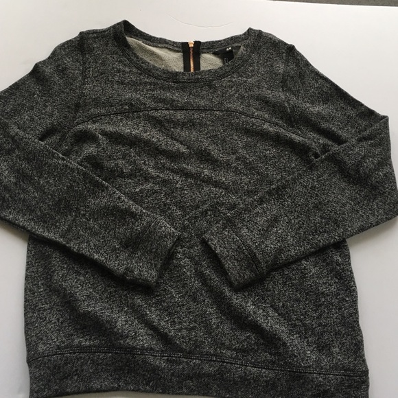 H&M grey marbled sweater with zipper size s