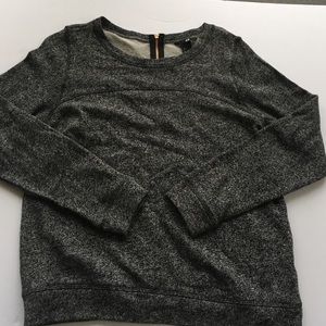 H&M grey marbled sweater with zipper size s