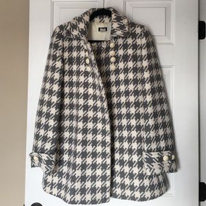 J. Crew gray and white coat