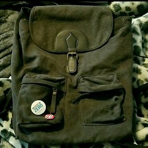 Dark Gray Canvas Backpack  (Relisted)
