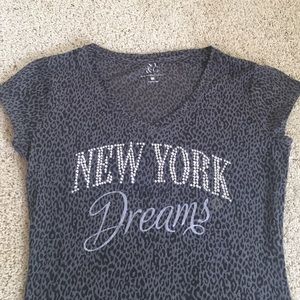 Gray cheetah print shirt