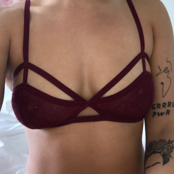 Burgundy bralette