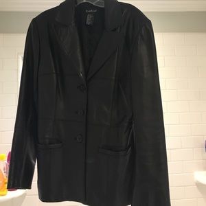 Bebe leather jacket, 3 buttons, barely worn.