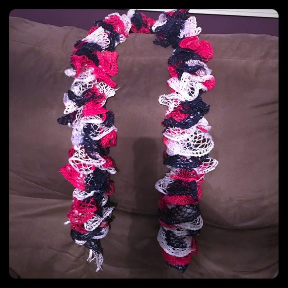 Red, white, and blue scarf