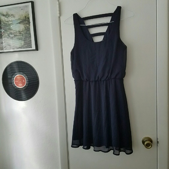 DONATED Xhilaration Navy Empire Waist Dress