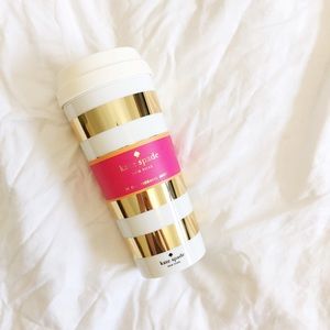 Kate Spade gold stripe thermal mug