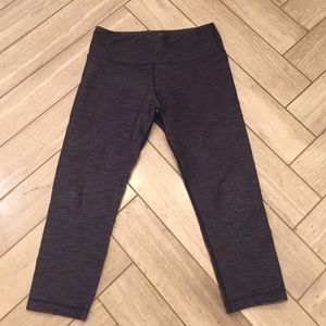Lululemon Wunder Under, denim slub, size 6.