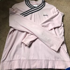 Adidas long sleeve shirt with a hoodie attached