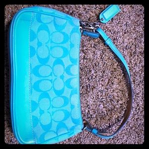 Coach teal small purse
