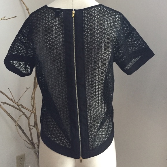 Ann Taylor black sheer blouse - Picture 4 of 4