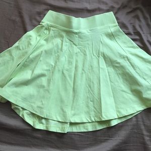 Lime/yellow a line skater skirt