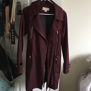 Michael Kors Burgundy Trench Coat