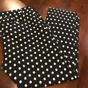 Polka dot cropped pants