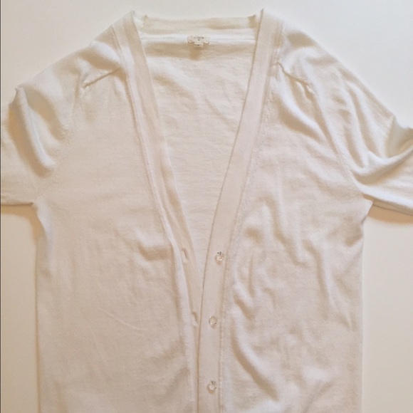 J.Crew White Cardigan