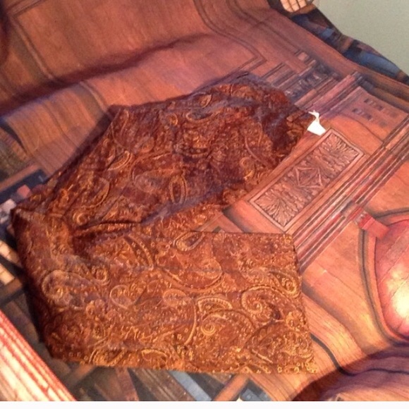 Jones nY brown paisley pants - Picture 1 of 3