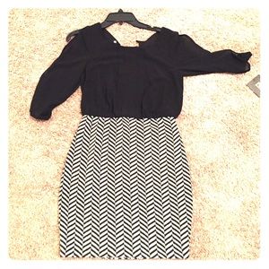 Black and white dress