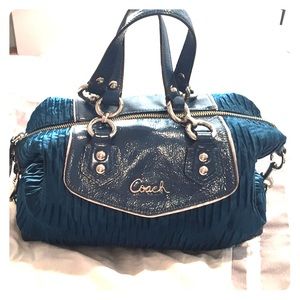 Teal Coach Handbag