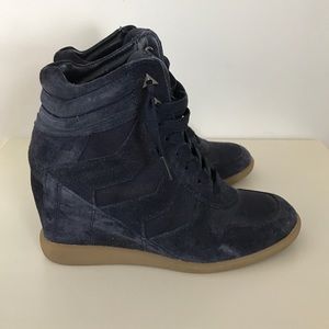 Sam Edelman Blue Wedge Sneakers
