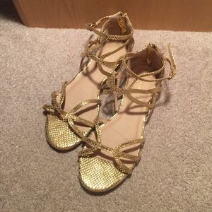 Gold Gladiator Sandals