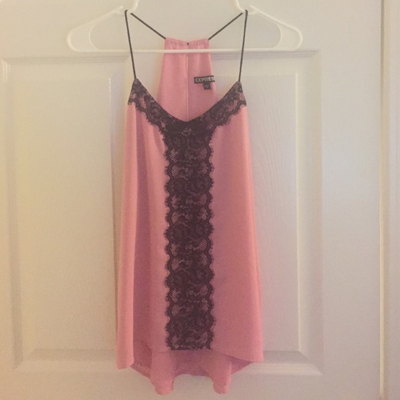 Express Tops - Pink and black tank top