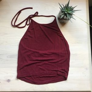 Brandy Melville Maroon Halter Top