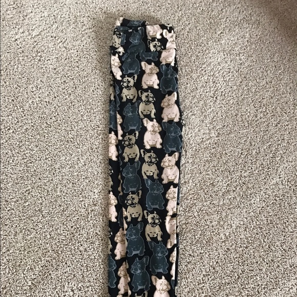 Lularoe French Bulldog Leggings OS