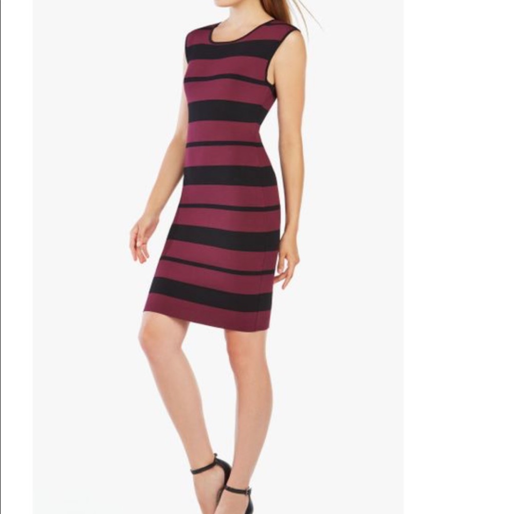 BCBG Striped BodyCon Dress Size Small