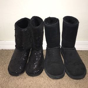 TWO PAIRS of black boots for very cheap!!