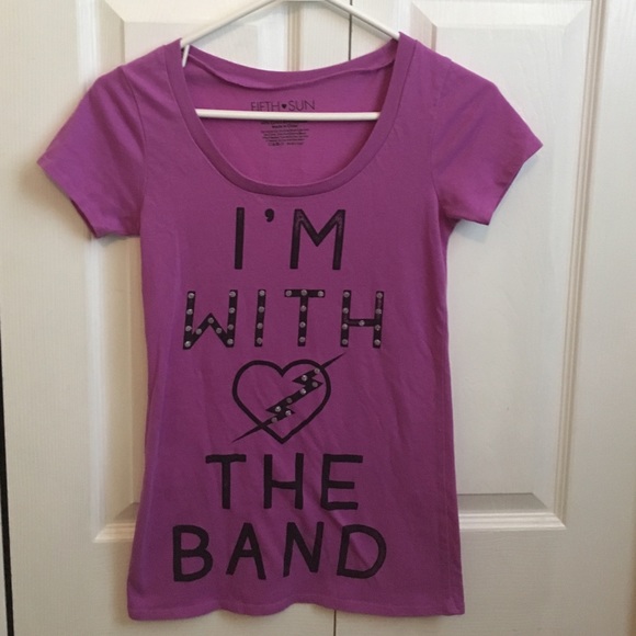 Purple I'm With The Band Shirt