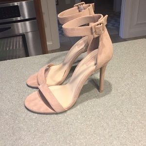 Nude Ankle Strap Heels