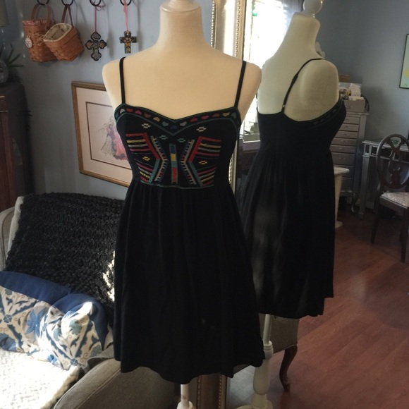 Black mini dress