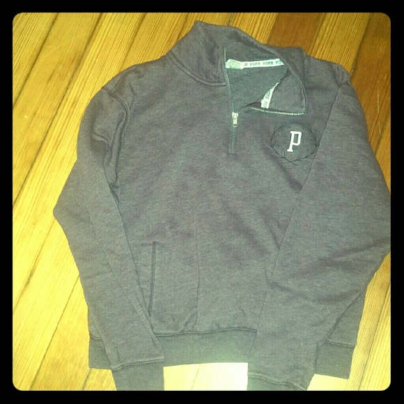 PINK HIGH/LOW HALF-ZIP