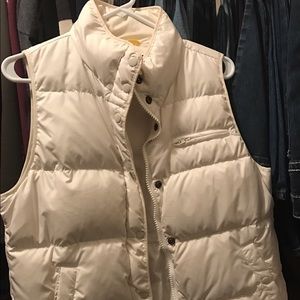 J crew cream colored vest size L