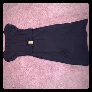 Black dress gold buckel belt
