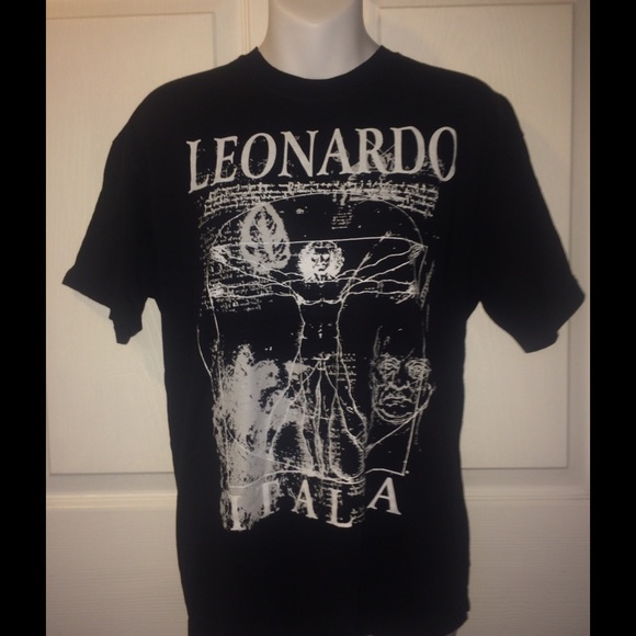 Leonardo Da Vinci black t-shirt