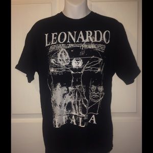 Leonardo Da Vinci black t-shirt