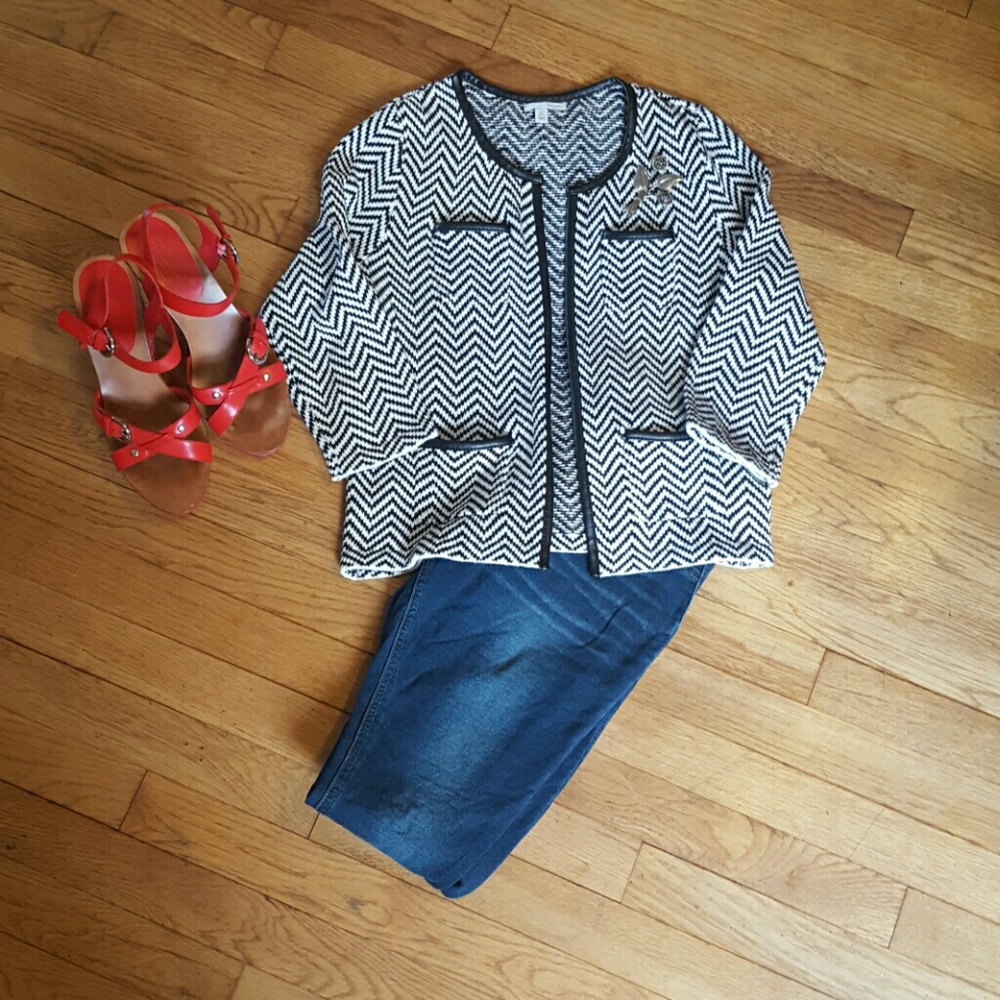 Halogen chevron patterned jacket