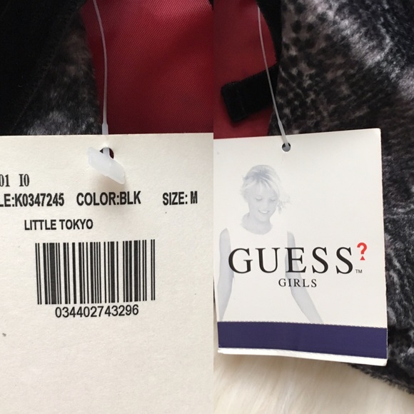 Girls Guess snake print velvet open back top - Picture 4 of 4