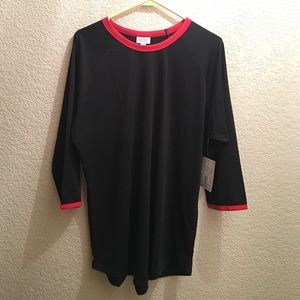 LuLaRoe xL Randy, black with red trim. NWT.