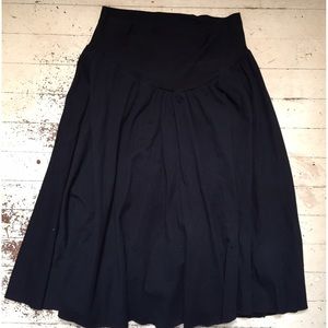 American apparel black midi skirt